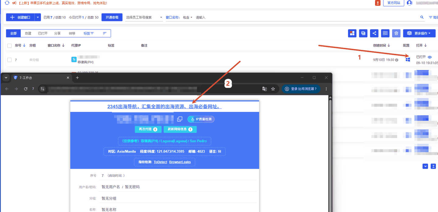 图 9：窗口工作台的检测信息